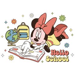 Disney Minnie Mouse Hello School Svg Cutting Digital File