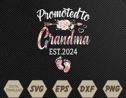 Promoted To Grandma 2024 First Time New Grandma Pregnancy Svg, Eps, Png, Dxf, Digital Download