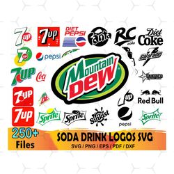 250 Soda Drink Logo Svg, Soft Drink Svg, Soda Label Svg