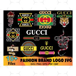 10 Gucci Bundle Svg, Brand Logo Svg, Gucci Svg, Gucci Logo Svg