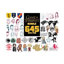 645 Files Game Thrones Bundle Svg, Trending Svg, Game Of Thrones Svg, Game Of Thrones Png, Game Of Thrones Font, Mega Bu