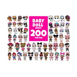 200 Files Baby Doll Bundle Svg, Trending Svg, Baby Doll Svg, Baby Doll Png, Baby Doll Clipart, Baby Svg, Small Baby, Lol