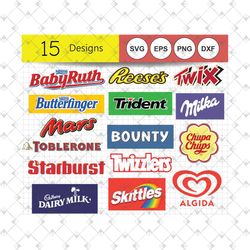 candy brands svg, candy clipart, printable vinyl, sticker cut