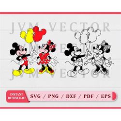 Mouse balloons SVG, clipart, digital file