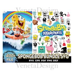 400 Files Spongebob Bundle Svg, Cartoon Svg