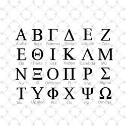 Greek Alphabet SVG, Sorority Letters svg, Greek Letters svg, Sorority