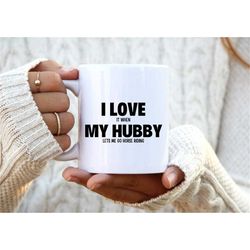 Love My Husband Horse Lover Mug. Horse Riding Gifts. Unique Gifts for Wife. Christmas Presents Her. Funny Mugs Women. We