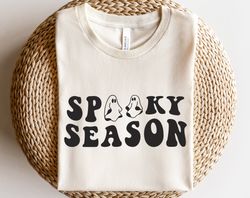 Ghost shirt, Spooky season shirt, Boo shirt, Scary ghost clipart, Spooky vibes shirt, Retro Halloween shirt, Halloween q