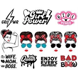 Girl Power SVG, Rosie The Riveter SVG, Strong Woman SVG, Women Empowerment Svg, File For Cricut, For Silhouette, Cut Fil