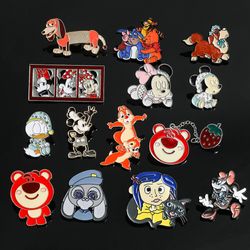 Cartoon Mickey Minnie Lapel Pins Cute Disney Figure Brooches Winnie Donald Metal Badges for Backpack Accessories