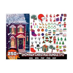 250 Snowman Christmas Svg Bundle, Christmas Svg, Santa Svg, Snowman Svg, Christmas Cut files, Instant download