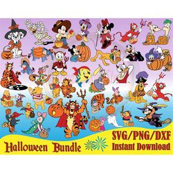 Disneyland Halloween Bundle SVG PNG Dxf Instant Download for Cricut or Silhouette Stitch MickeyMinnie Svg Winnie Svg Dal