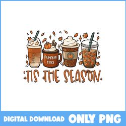 Tis The Season Png, Pumpkin Spice Png, Coffee Halloween Png, Retro Halloween Png, Halloween Png, Cartoon Png, Png File