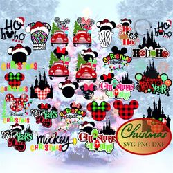 20 Christmas Svg, DisneyChristmas Bundle Svg Png Dxf, Xmas Svg, Christmas Digital Download Cricut Clipart, Christmas Dis