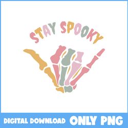 Stay Spooky Png, Skeleton Png, Bat Png, Pumpkin Spice Png, Retro Halloween Png, Halloween Png, Cartoon Png