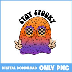 Stay Spooky Png, Smiley Face Monster Png, Ghost Png, Retro Halloween Png, Halloween Png, Cartoon Png, Png Digital File
