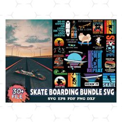 120 Skate Boarding Bundle Svg, Sport Svg