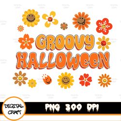 Groovy Halloween Sublimation Png, Halloween Png, Good Vibes Only,Png Instant Download Printable Sublimation