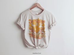 Retro Vintage Style Graphic T-shirt for Women , Sunshine on My Mind , Oversized TShirt , Good Vibes, 70s style, Vacation