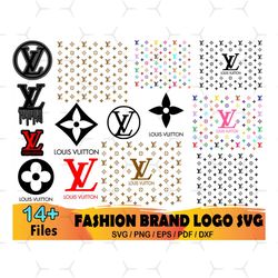 14 Louis Vuitton Bundle Svg, Louis Vuitton Svg, LV Logo Svg