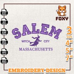 Salem Massachuset Witch Design, Happy Halloween Embroidery Design, Hocus Pocus Embroidery Design, Hocus Pocus Sisters,