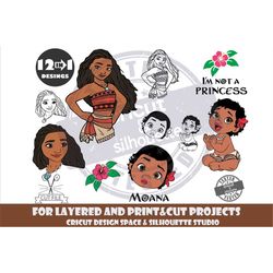Moana Bundle SVG Design Files For Cricut Silhouette Cut Files Layered And PrintAndCut Moana Package SVG Chief Tui SVG He