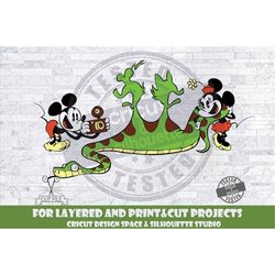 Mickey Minnie Donald Daisy SVG Design Files For Cricut Silhouette Cut Files Layered And PrintAndCut A Mickey Mouse Carto