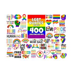 400 Files Lgbt Quotes Bundle Svg, Lgbt Svg, Pride Svg, Rainbow Svg, Lgbt Bundle Svg, Pride Bundle, Love Pride, Human Kin
