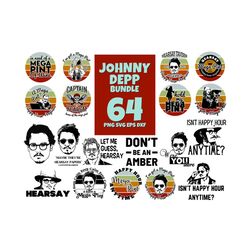 64 Files Johnny Deep Bundle Svg, Trending Svg, Johnny Deep Svg, Famous Person, Captain Svg, Were You There, Johnny Deep