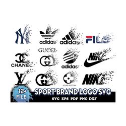 Sport Brand Logo SVG, Bundle Fashion Brand Logo, Bundle SVG