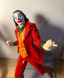 Joker 3D printed hand painted custom figure, Joker figure handpaint high detail,  The Joker statue