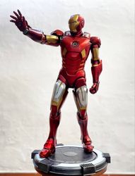 Iron Man 3D printed hand painted custom figure, Tony Stark figure handpaint high detail,  Iron Man Marvel statue