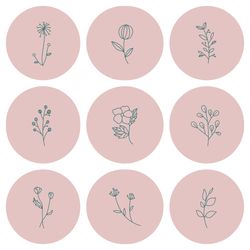 27 Flowers Instagram Highlight Icons. Greenery Instagram Highlights Images.  Beautiful Instagram Highlights Icons