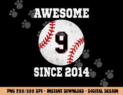 9th Birthday Baseball Player 9 Years Old Vintage Sports png, sublimation copy