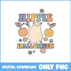 Hippie Halloween Png, Ghost Png, Cute Ghost Png, Retro Halloween Png, Halloween Png, Cartoon Png, Png FIle