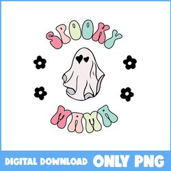 Spooky Mama Ghost Png, Ghost Png, Flower Png, Retro Halloween Png, Halloween Png, Cartoon Png, Png File