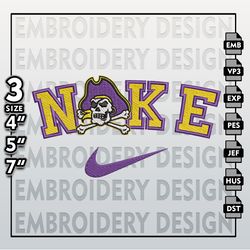 NCAA Embroidery Files, Nike East Carolina Pirates  Embroidery Designs, East Carolina Pirates , Machine Embroidery Files