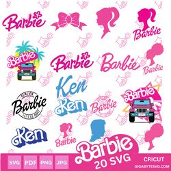 Barbie bundle Svg, Barbies SVG, Barbie Silhouette, Barbie doll Svg, Girl Svg, Barbie Sticker Clipart, Svg Files