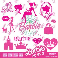 Barbie bundle Svg, Barbies SVG, Barbie Silhouette, Barbie doll Svg, Girl Svg, Barbie Sticker Clipart, Svg Files
