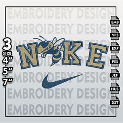 NCAA Embroidery Files, Nike Georgia Yellow Jackets Embroidery Designs, Georgia Yellow Jackets, Machine Embroidery Files