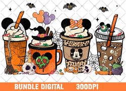 Mickey Minnie Coffee Latte Png, Cute Mickey Halloween Png, Halloween Tumbler Png, Mickey Coffee Png, Halloween Cup, Png
