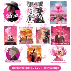 Barbenheimer Movie SVG PNG, Barbenheimer T-shirt SVG, Barbenheimer SVG Bundle PDF SVG PNG JPG Files