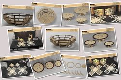 Laser Cut Tealight Boxes / Cupcake Display Stand / Round Fruit Basket SVG DXF CDR Ai 501