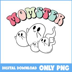 Momster Ghost Png, Mom Png, Ghost Png, Retro Halloween Png, Halloween Png, Cartoon Png, Png Digital File