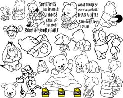Winnie The Pooh baby svg, winnie the pooh quotes, piglet svg, tiger svg