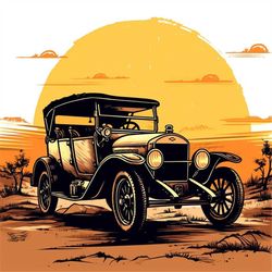 Vintage car PNG sublimation design -Vintage car instant digital downloads