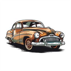 Vintage car PNG sublimation design -Vintage car instant digital downloads