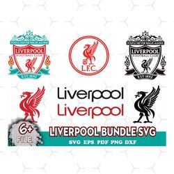 6 Files Liverpool Bundle Svg, Brand Logo Svg, Liverpool Svg