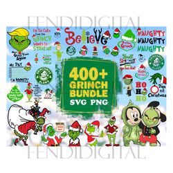 400 Grinch Bundle PNG, Christmas SVG, Grinch Svg, Xmas Svg