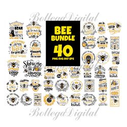 40 Files Bee Bundle Svg, Animal Svg, Bee Svg, Bee Png, Bee Bundle, Bee Sublimation, Bee Printable, Bee Design, Honey Svg